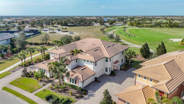 aerial view featuring golf course view