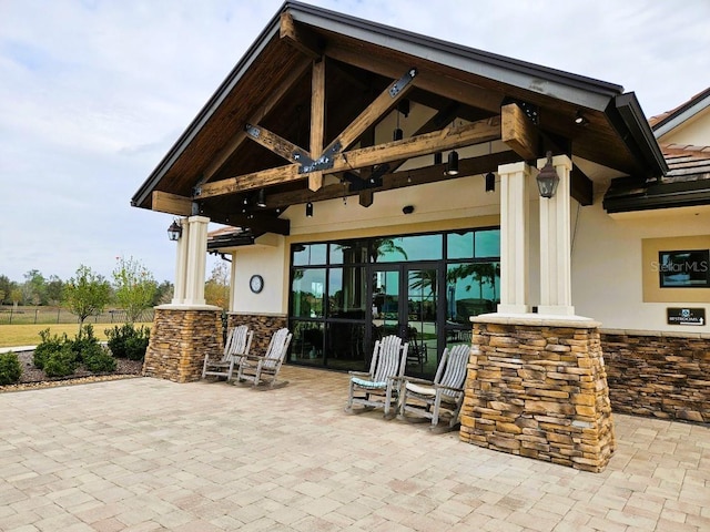 view of patio / terrace featuring a gazebo