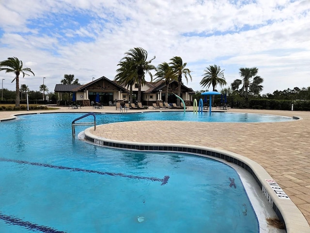 pool featuring a patio