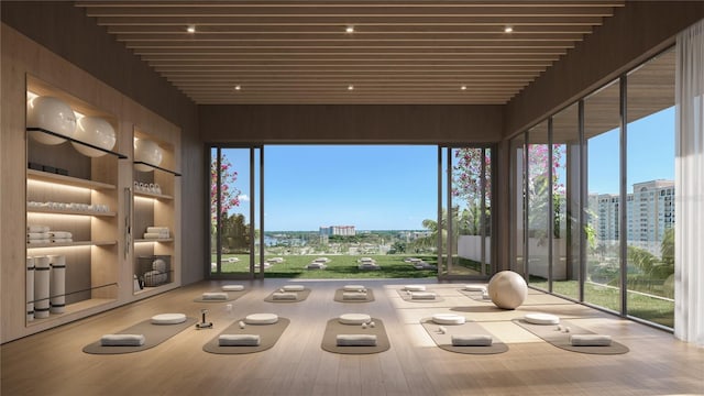 unfurnished sunroom with a healthy amount of sunlight