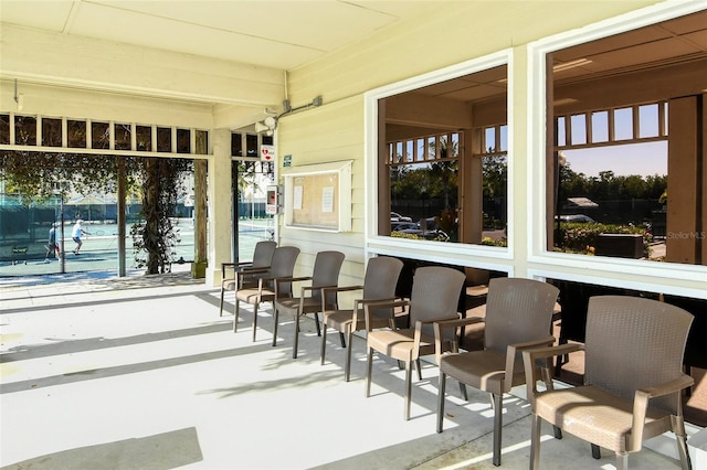 view of sunroom