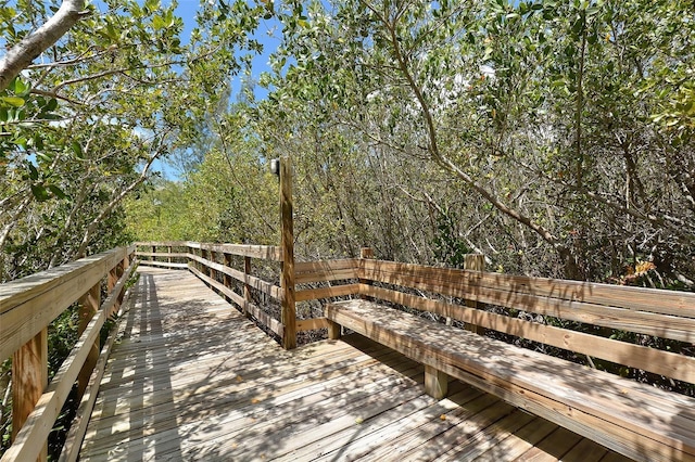 view of dock area