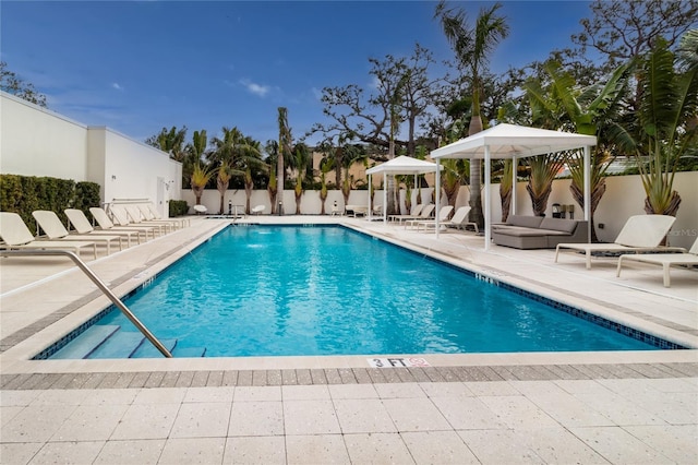 view of pool with a patio area