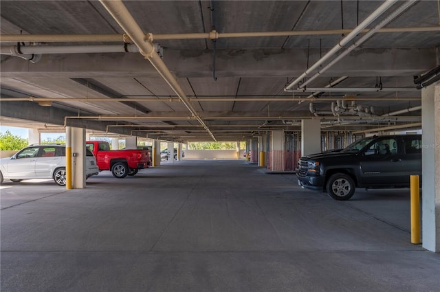 view of parking garage