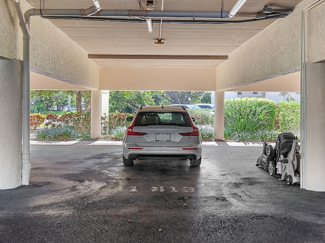 view of parking / parking lot