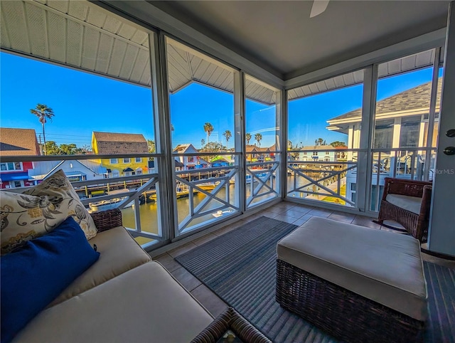 view of sunroom / solarium