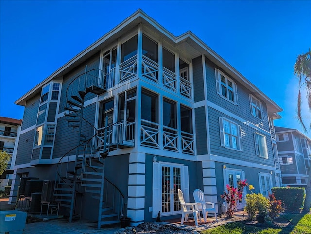 exterior space with french doors