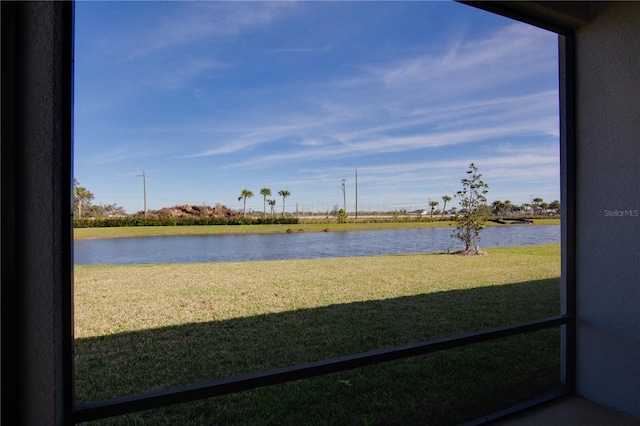 view of water feature