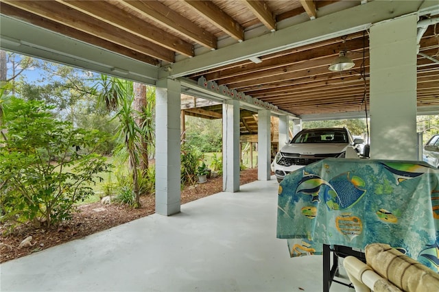 view of patio with a carport