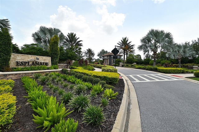 view of road featuring curbs