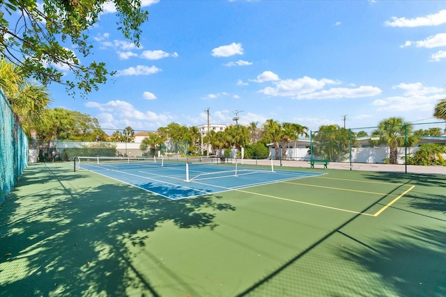 view of tennis court with basketball court