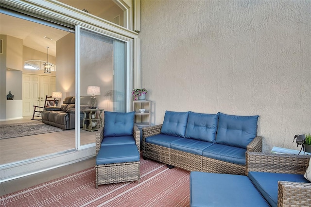 view of patio / terrace featuring an outdoor living space