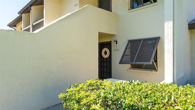 view of doorway to property