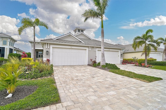 view of front of house featuring a garage