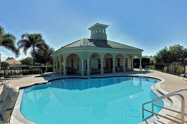 view of pool with a patio