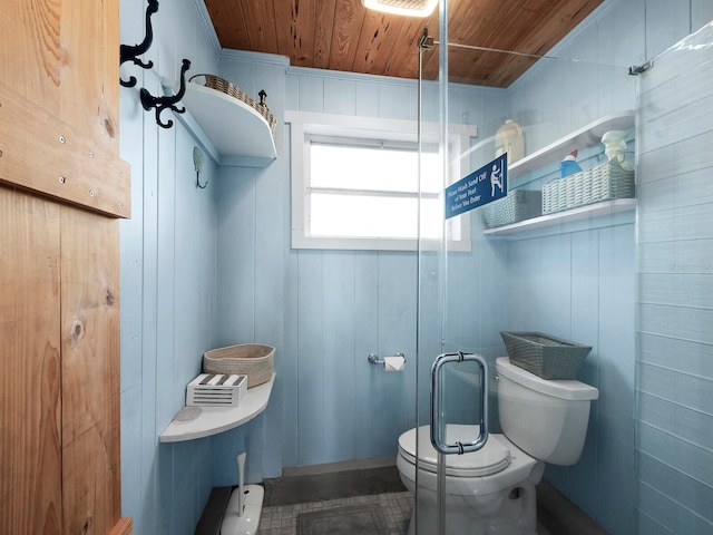 1620 Casey Key Rd, Nokomis, FL 34275 - bathroom featuring wooden ceiling and a shower
