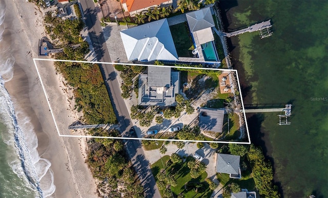 1620 Casey Key Rd, Nokomis, FL 34275 - view of property location featuring property parcel outlined and expansive beach