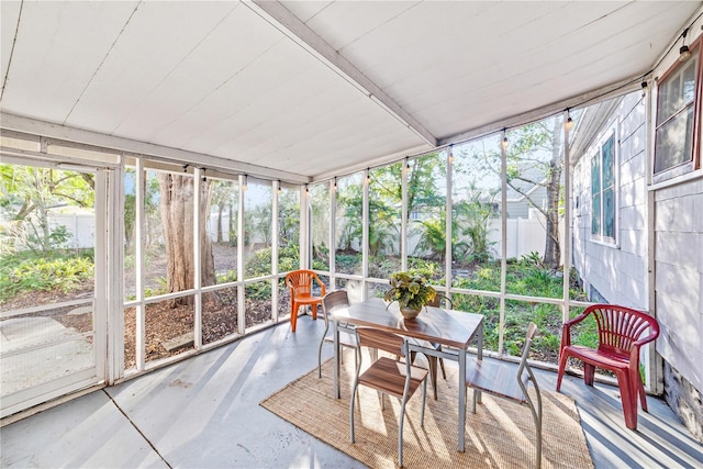 view of sunroom / solarium