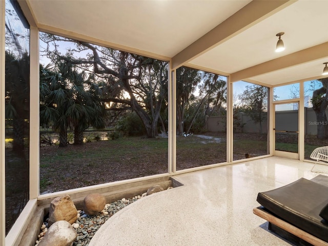 view of sunroom