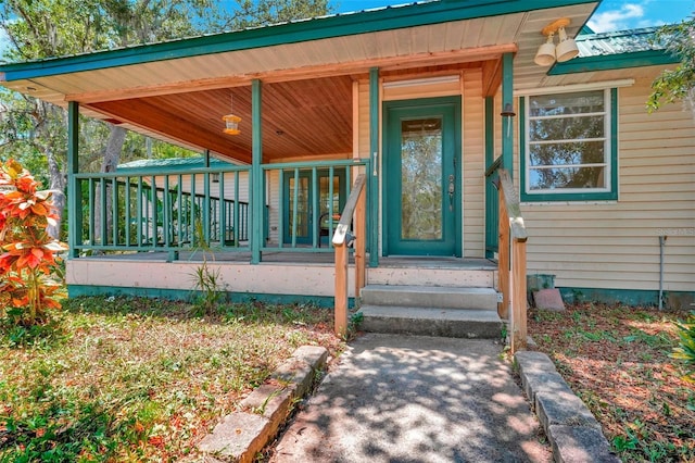 view of doorway to property