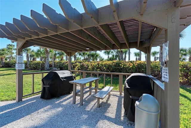 view of patio featuring grilling area