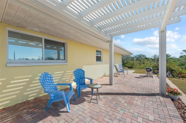 view of patio / terrace with a pergola