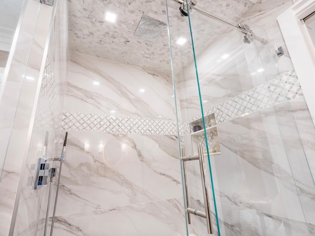 bathroom featuring walk in shower