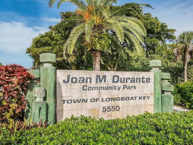 view of community sign