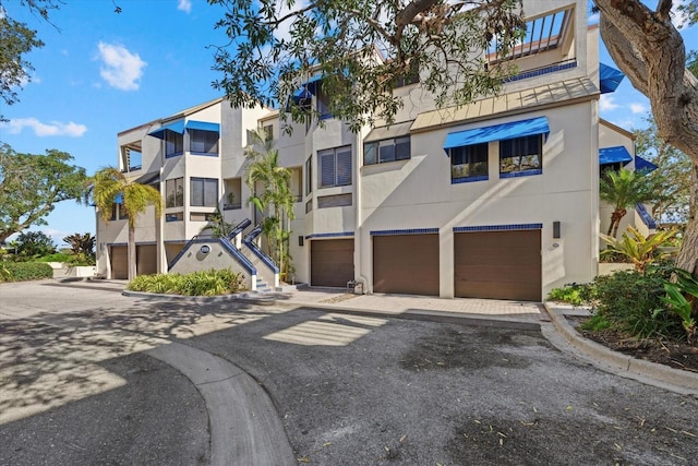 view of property with a garage