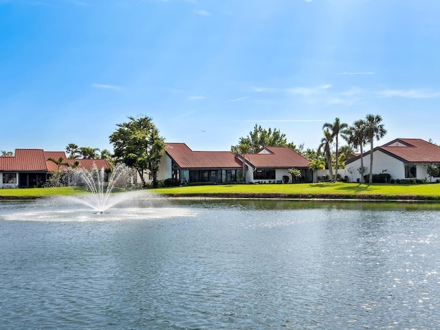 view of water feature