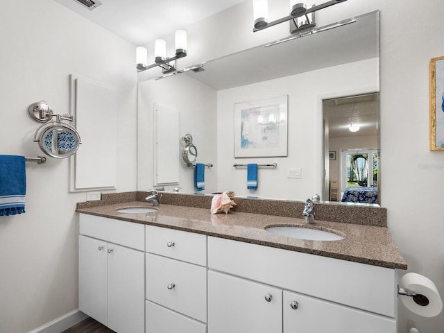 bathroom with vanity