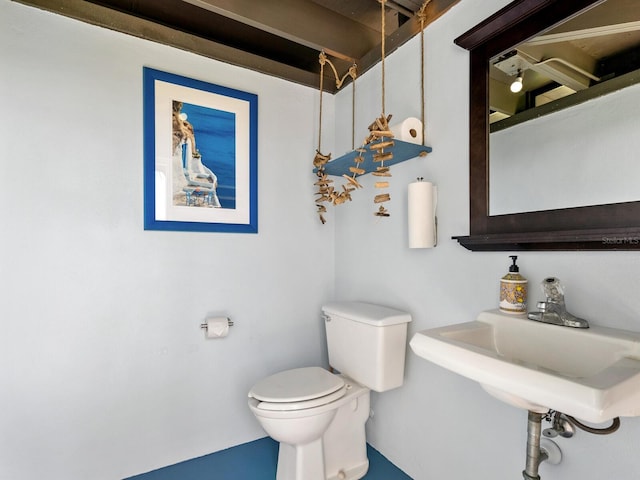 bathroom with sink and toilet