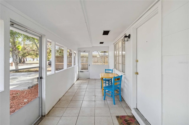 view of sunroom