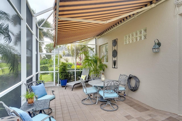 view of sunroom