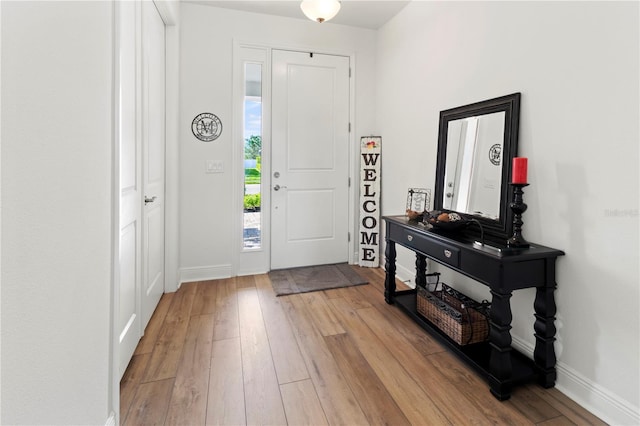 foyer featuring light hardwood / wood-style flooring