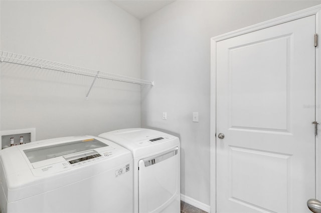 laundry area with washer and clothes dryer