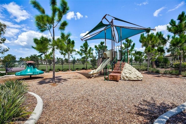 view of jungle gym