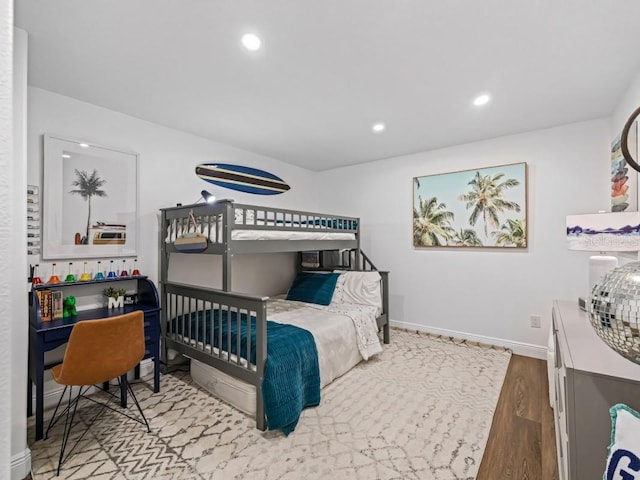 bedroom featuring hardwood / wood-style floors