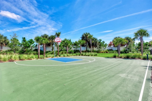 view of basketball court