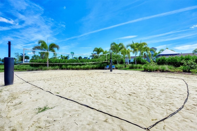 view of property's community featuring volleyball court