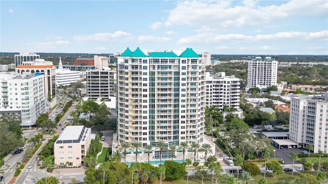 view of building exterior with a view of city