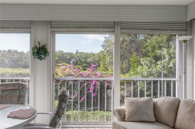 view of sunroom