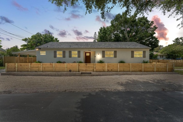 view of ranch-style home