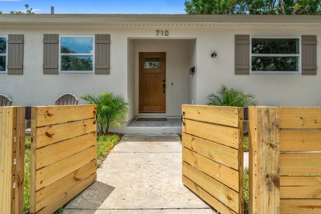 view of doorway to property