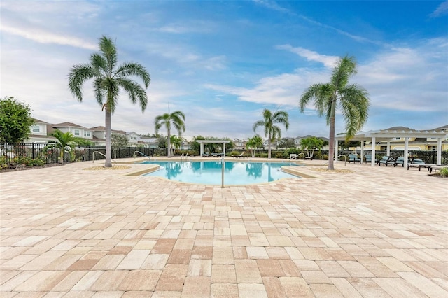 view of pool with a patio