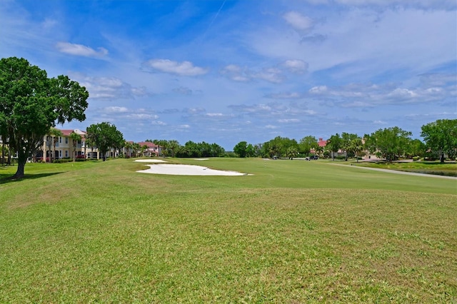 view of community featuring a lawn