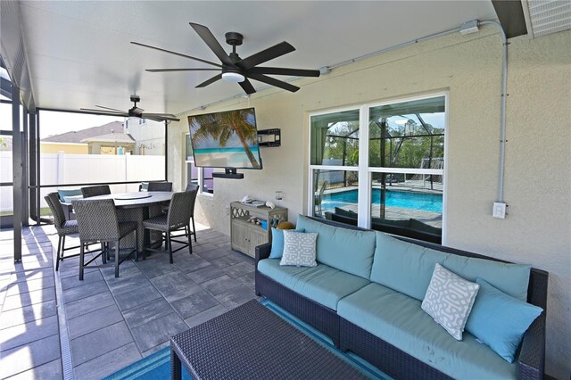 view of patio / terrace featuring outdoor lounge area