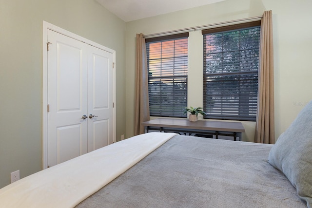 bedroom with a closet