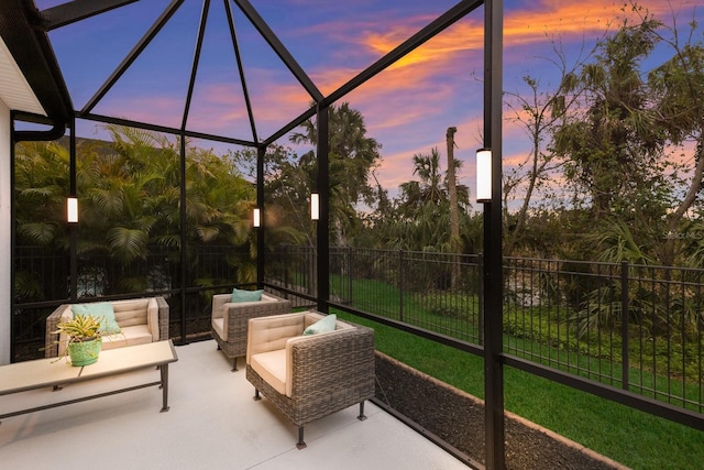 view of sunroom