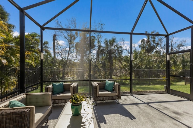 unfurnished sunroom featuring a healthy amount of sunlight